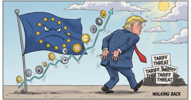 Crypto Market Sees Mild Recovery as Trump Walks Back Tariff Threat on Europe